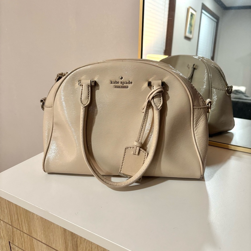 Kate Spade Cedar Street Patent Small Pearl Pebble Leather Bag Purse